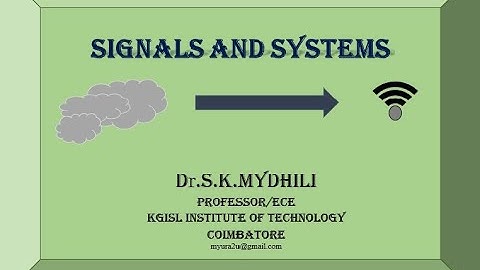 EC 8352 SIGNALS & SYSTEMS - Lecture # 01 - Syllabus Introduction
