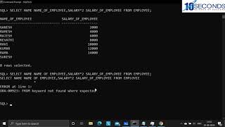 Video 1 SELECT Reading the Data
