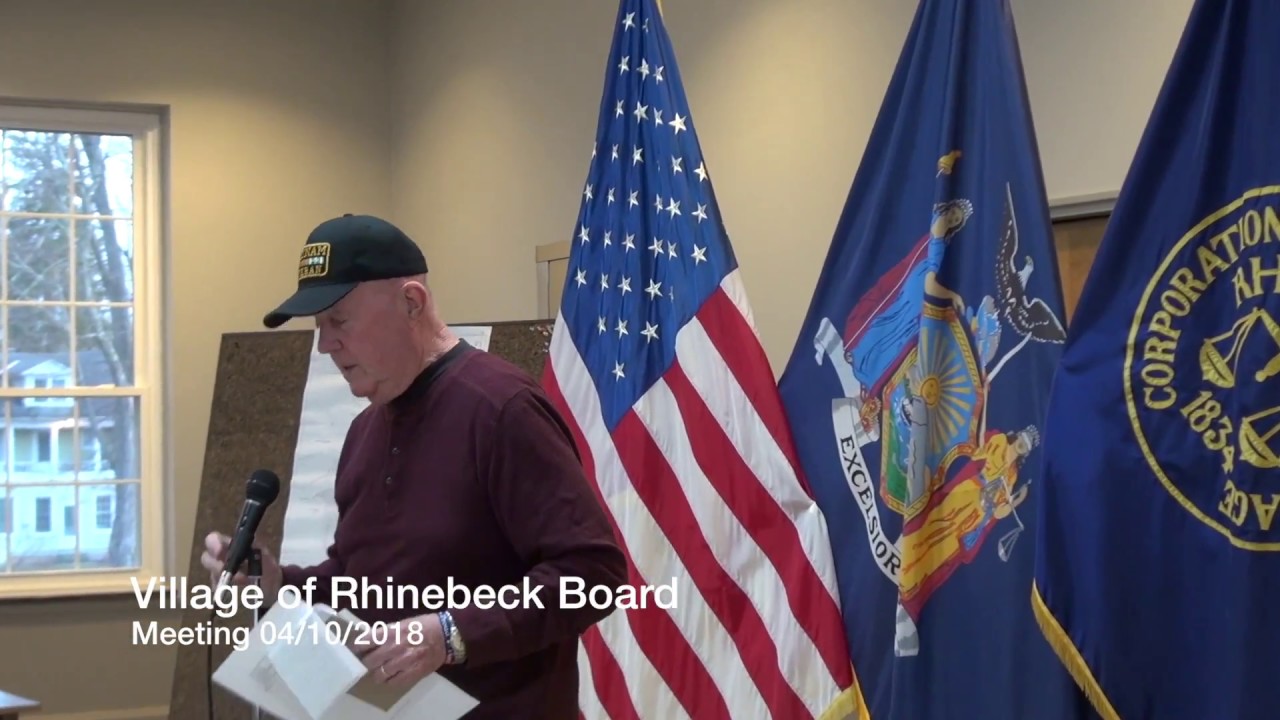 Village of Rhinebeck Board of Trustees Meeting 04/10/2018 - YouTube