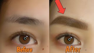 How to shape brows with Eyebrow Pencil Only ft.Mary Kay Brow Definer Pencil(BRUNETTE)//Zhay Anne