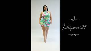 Plus Size Sammy Floral Romper-Outfits-Jahvysams21