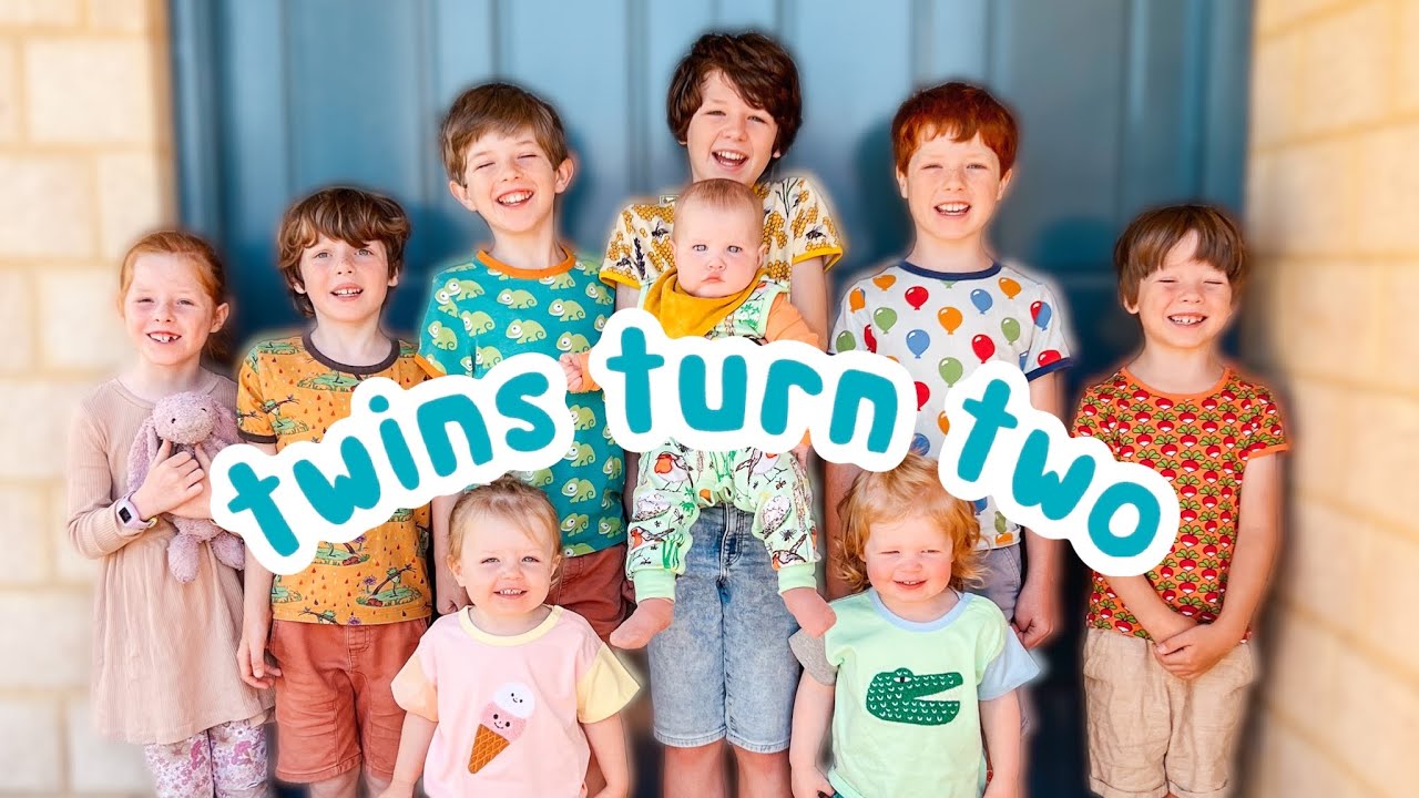 TWINS TURN TWO | Mum of 9 w/ Twins & Triplets - YouTube