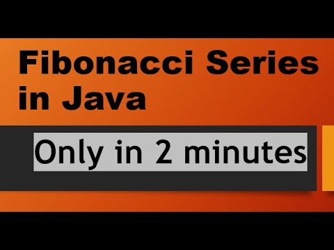 fibonacci Series In Java