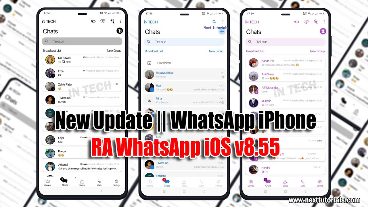 WhatsApp iPhone 2021 || RA WhatsApp iOS v8.55 Update Fitur Terlengkap 2021