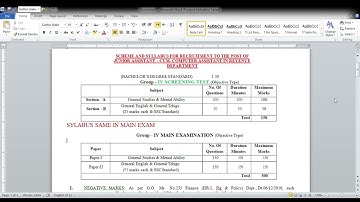 appsc group 4 junior assistant Cum computer operator Syllabus