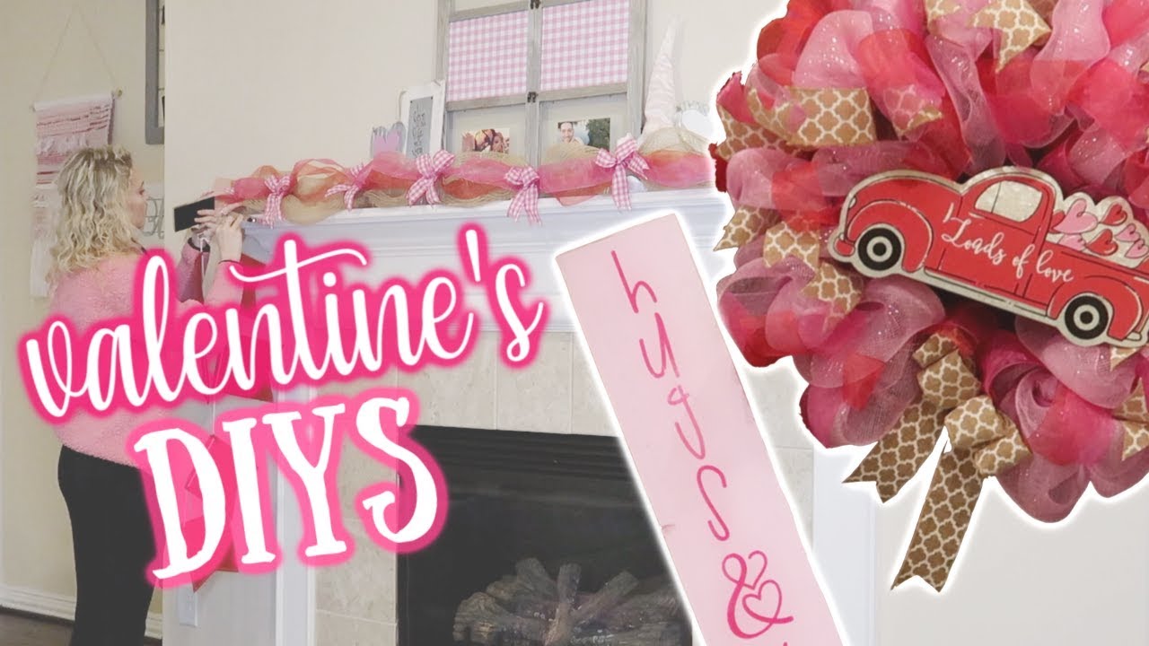 VALENTINE'S DIYS 2019//VALENTINE'S WREATH//VALENTINE'S GARLAND