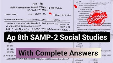 8th social studies fa2 question paper and answer 2025|💯Ap 8th class Samp 2 social studies answer key