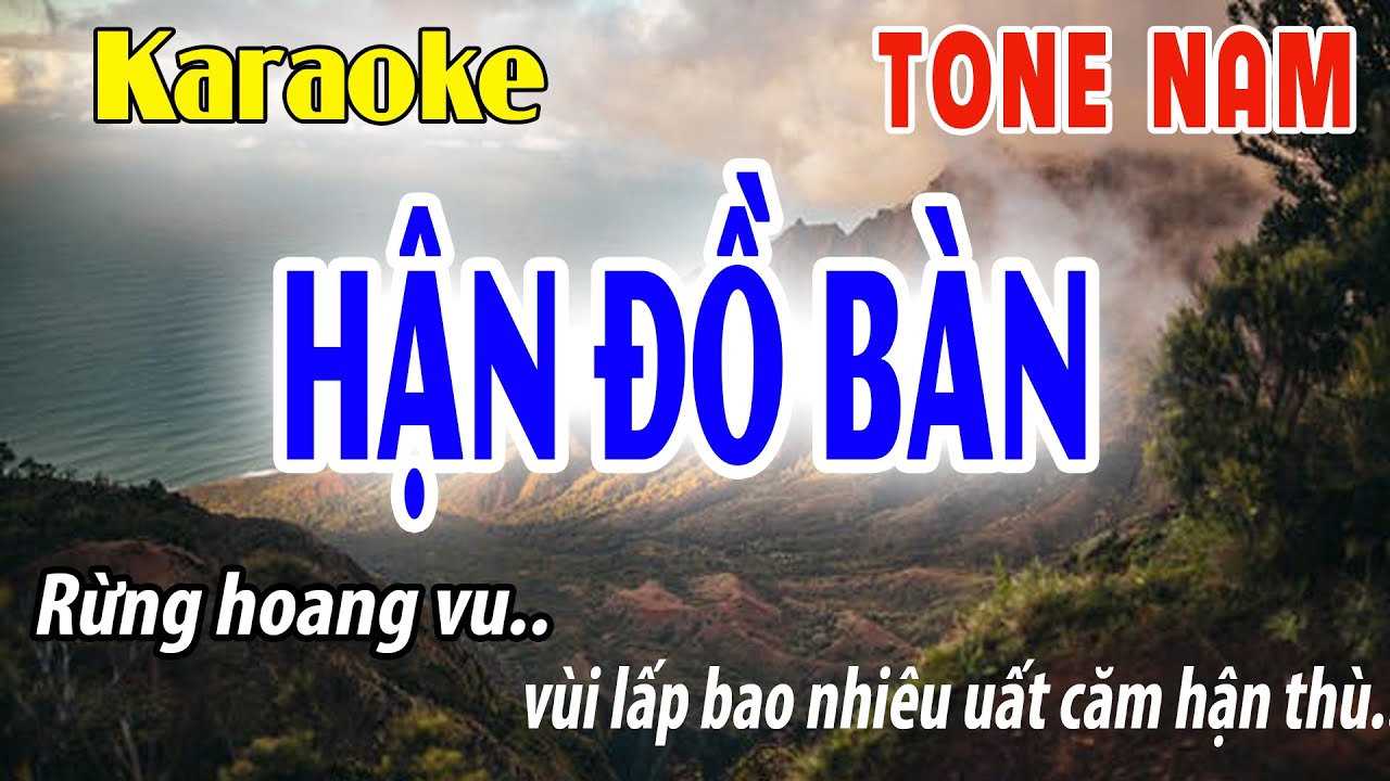 Karaoke Tone Nam Hận Đồ Bàn | Beat Phối Mới | Cm | Đời Sống Và Âm Nhạc