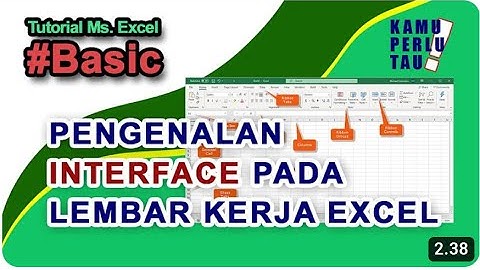 Pengenalan Interface pada Excel #Quick Access #Excel
