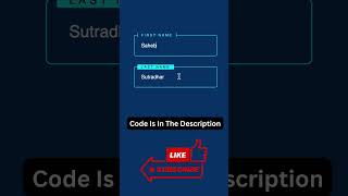 Input Floating Label CSS | CSS and HTML #frontend #htmlcss