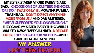 My Sister Forced My Parents To Throw Me Out At 18,“Either She Goes, Or I do”.10 Years Later…