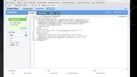 Project Zero: Application Builder Tour Part 1