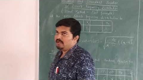 Variance and Standard Deviation for Discrete Frequency Distribution (Direct Method - First Formula)