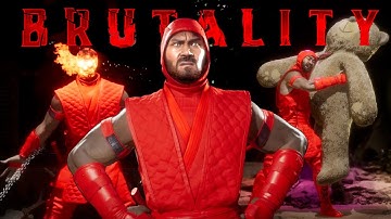 MK11 Klassic Red Scorpion All Brutalities, Fatalities, Friendship, Fatal Blow, Intro, Outro