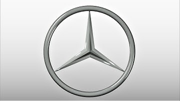 How to design Mercedes Logo on AutoCAD | 3D practice design on AutoCAD