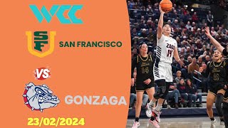 FEB. 23, 2024-GONZAGA VS.  SAN FRANCISCO WOMEN'S BASKETBALL-FULL GAME
