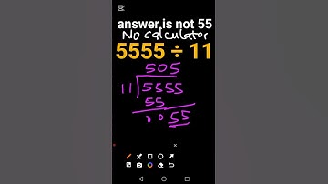 Can you solve it?: 5555 ÷ 11 answer is not 55, many got it wrong! #maths #basicmaths #divide #shot