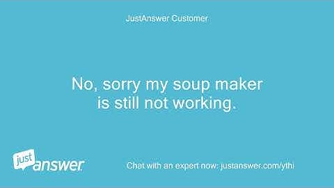 The lights on my soup maker are blinking. When I select mode