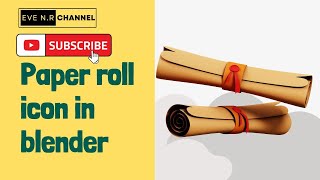 Paper roll icon in blender