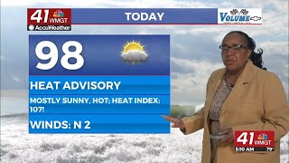 High heat and humidity one more day; some relief is near