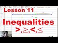 Inequalities : Lesson 11 (Grade 12 English medium)