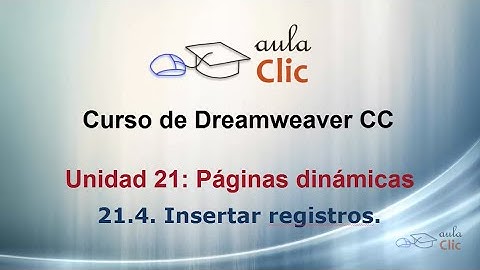 Curso de Dreamweaver CC. 21.4. Insertar registros.