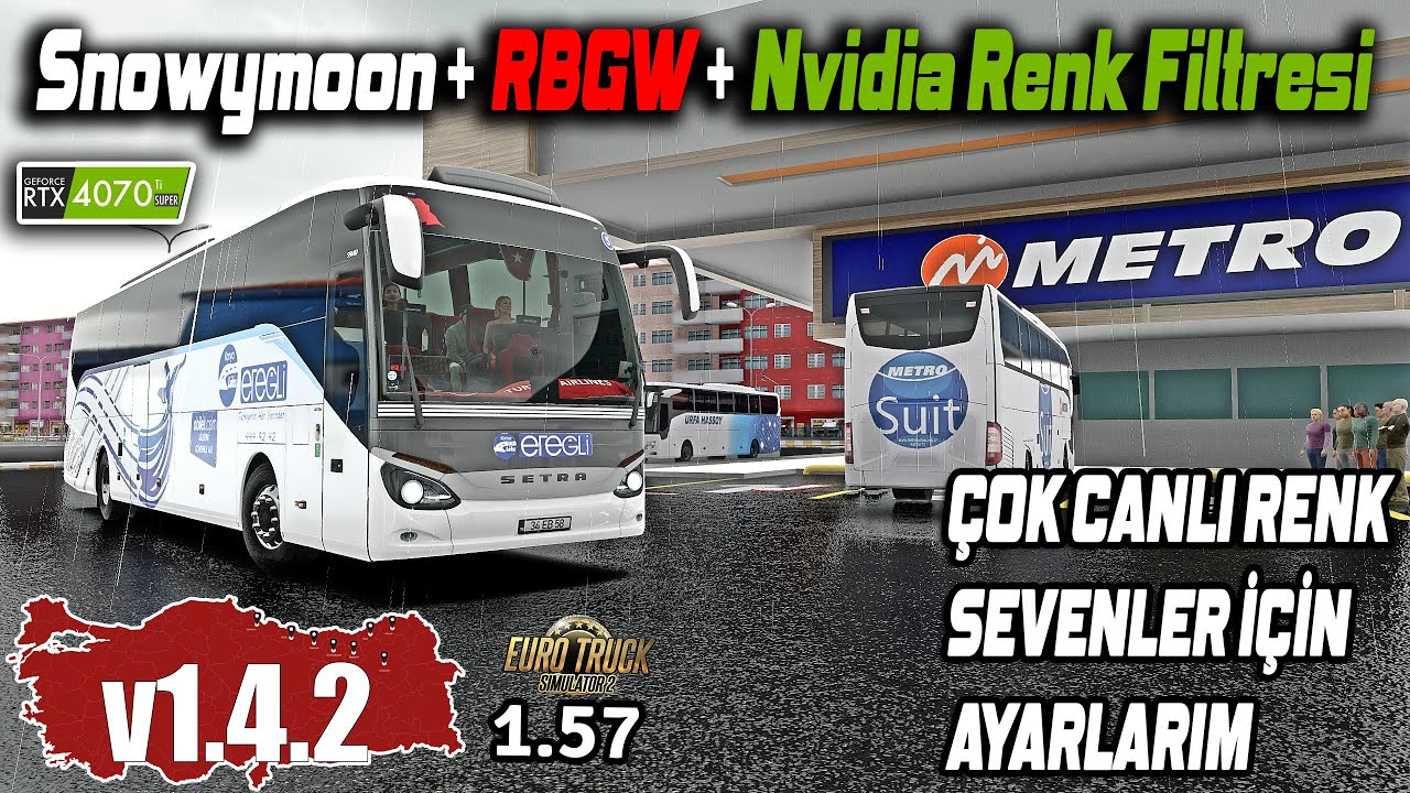 ETS 2 - 1.57 NVIDIA + SNOWYMOON + RBGW !  KONYA KAYSERİ GERÇEKÇİ SEFER !