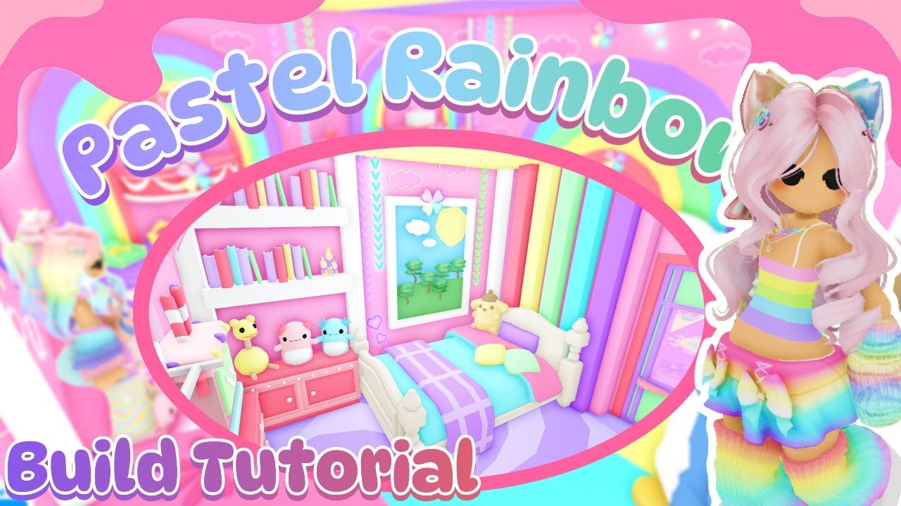 Pastel Rainbow Build Tutorial! Tiny Home | Roblox Adopt Me