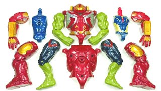 merakit mainan hulk buster vs hulk smash vs action figure vs siren head ~ avengrs