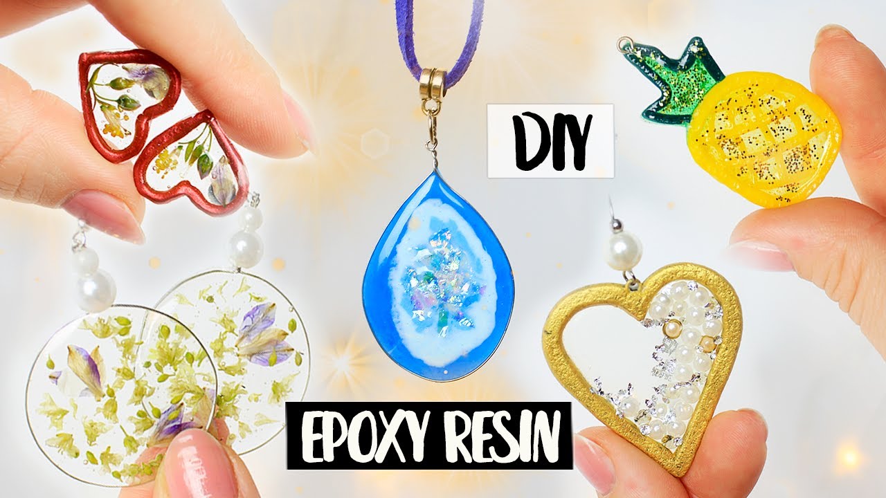 ● 5 DIY Epoxy Resin Jewelry AMAZING ● Earrings and Pendants Made Of Epoxy Resin