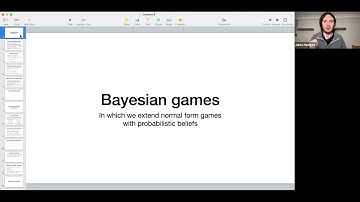 CS825 lecture 6.1 - Bayesian games