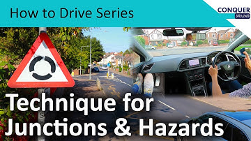 Technique for approaching junctions and hazards - makes driving easier. (two stage stop)