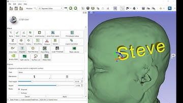 Draw text on 3D models using Segment editor Engrave tool