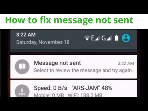 How to fix Message not sent Error android solution 2018 | Android Hacks And Tricks