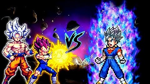 Goku DBS V4 OP (all form) & Vegeta DBS V2 OP (all form) VS Vegito V3 OP (all form) in Mugen