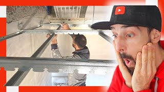 🔥 HOW TO MAKE PLADUR Ceiling with DENTED Profiles (Gypsum Board) ⭕️ DRYWALL
