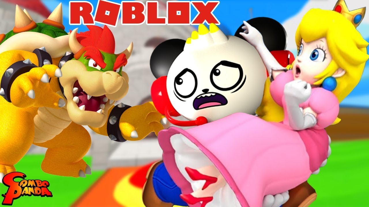 Bowser Defeated Roblox Save Princess Peach Obby Let S Play With Combo Panda Youtube - bowser gang roblox