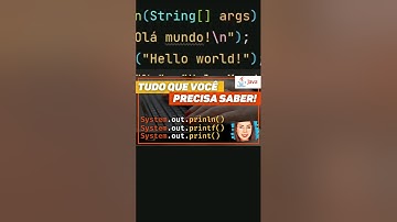 PRINTs em JAVA 🤓🌟 #javaem1minuto #helloworld #java