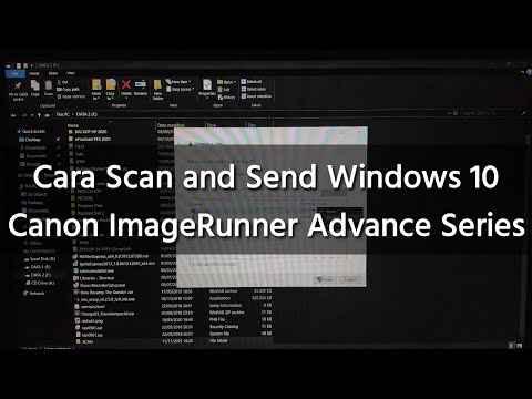 Cara Scan and Send di Windows 10 Canon ImageRunner Advance (CANON IRA) Series