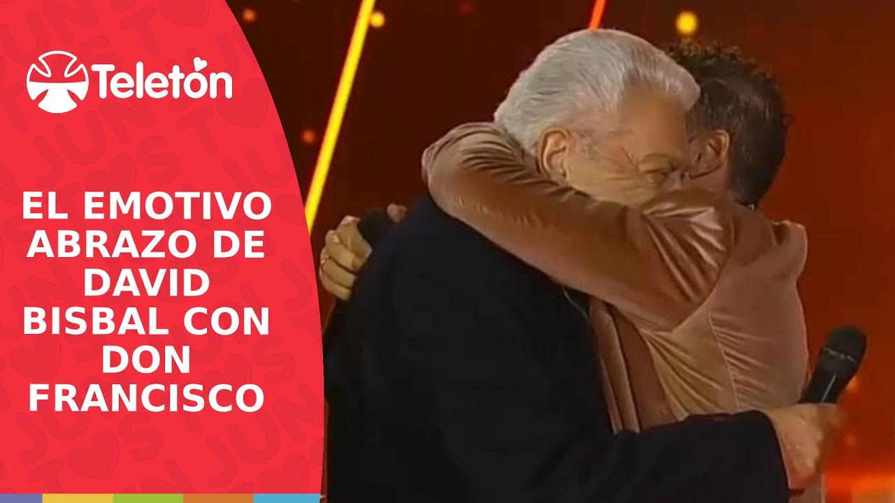 El emotivo abrazo entre Don Francisco y David Bisbal en la Teletón 2024 ...