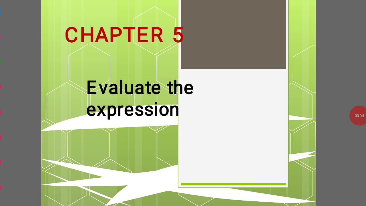Evaluate the expression - YouTube