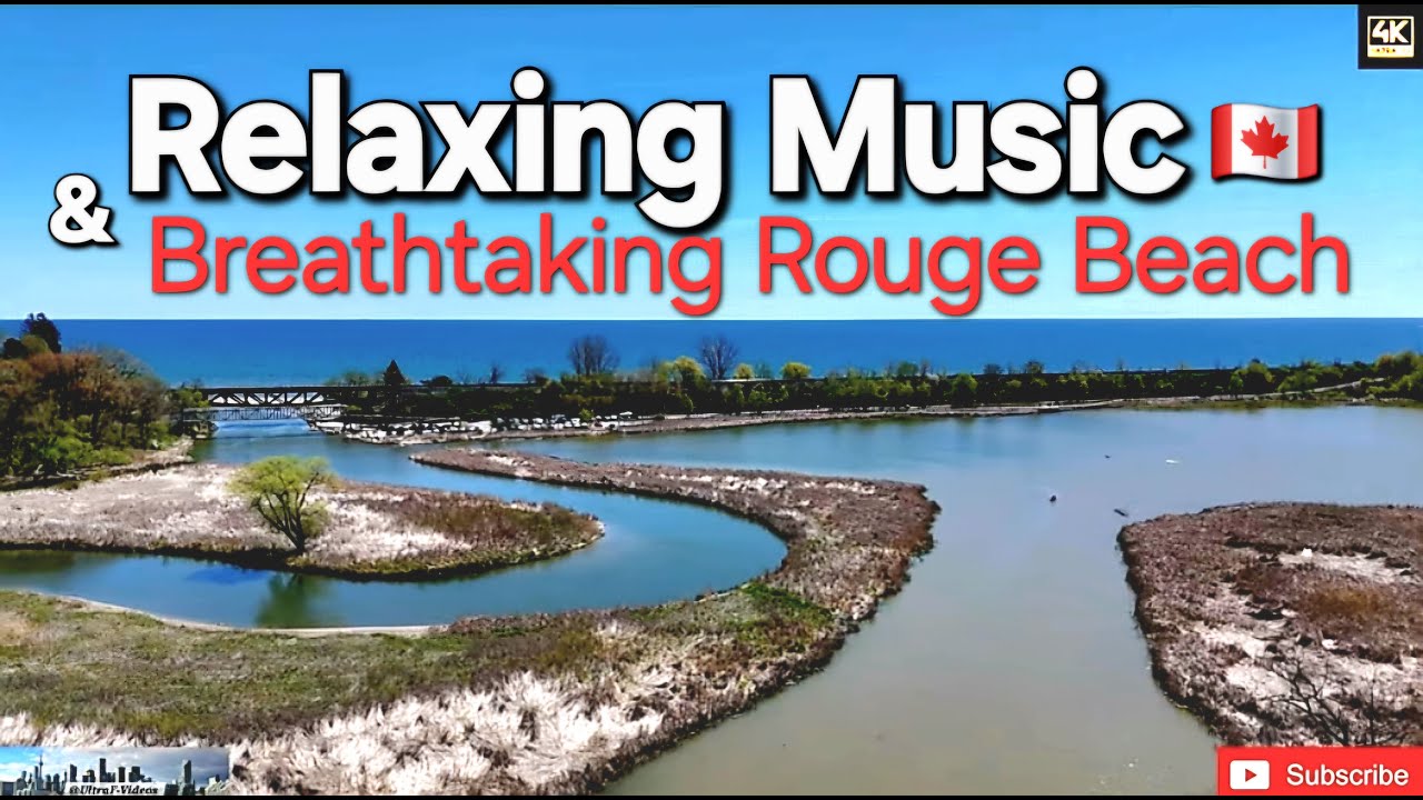 Springtime Serenity: 4K Drone Footage of Rouge Beach, Lake Ontario 