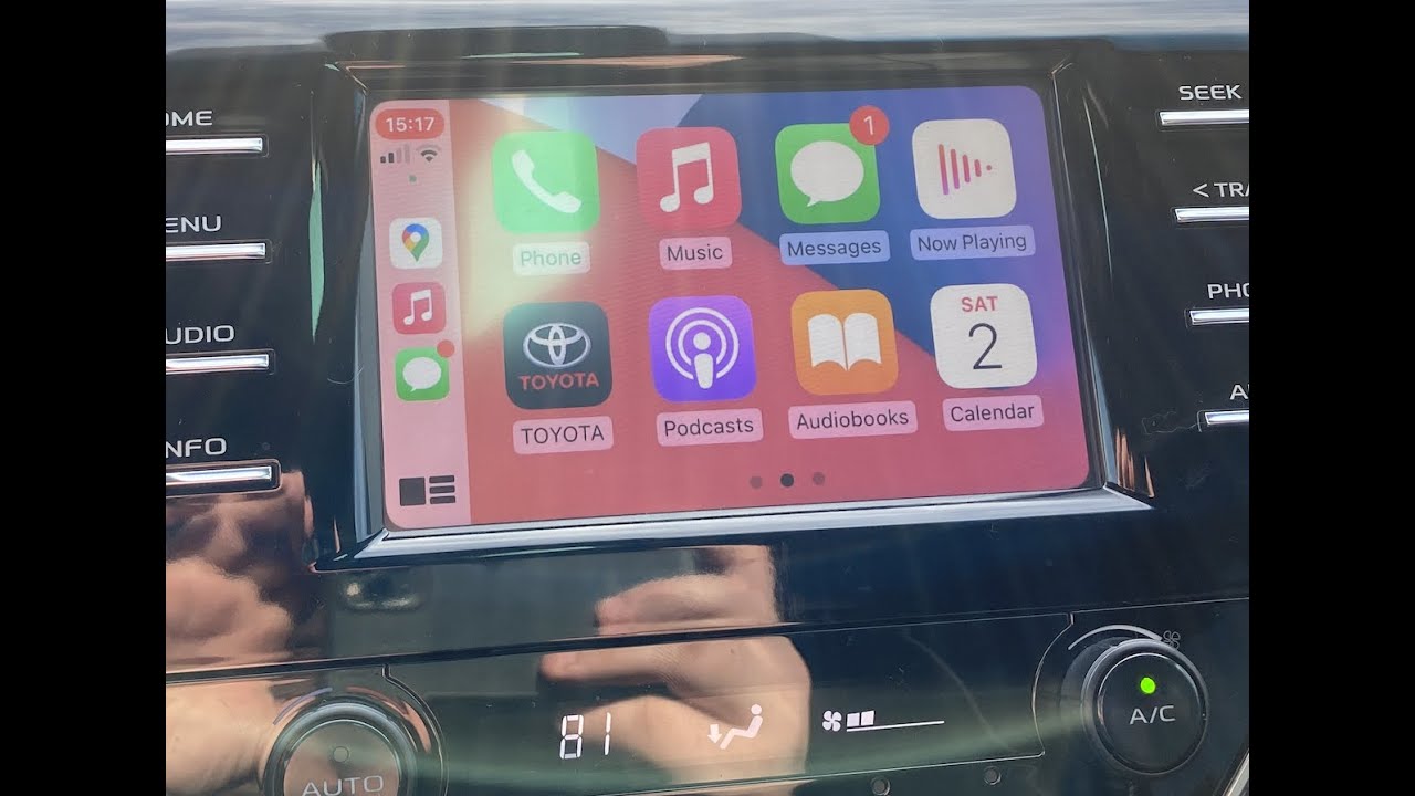 Toyota camry 2018 apple CarPlay update (ქარფლეის დამატება) - YouTube