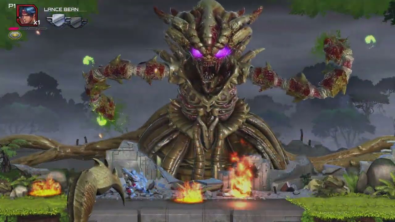 Contra: Operation Galuga Demo Gromaides Sano Queen Boss Fight