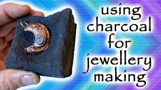 Using a charcoal block for soldering, jewellery making, silversmithing, and casting.