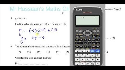 0580/02/SP/20 (IGCSE) 2020 Specimen Paper 2 Q5 Algebra-Substitution