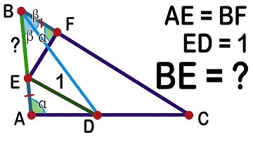 Find the length of the line segment BE of a triangle ABC. Math Olympiad Geometry problem.
