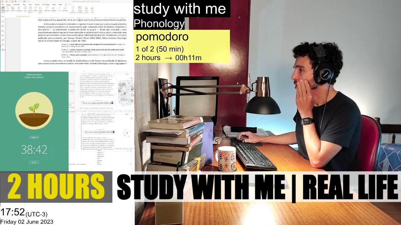 Study with me live 2 hours pomodoro 50/10 no music ️ Friday ️📚 | study ...