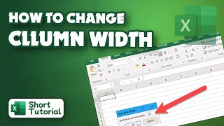 How to change column width in excel 2024 | Initial Solution