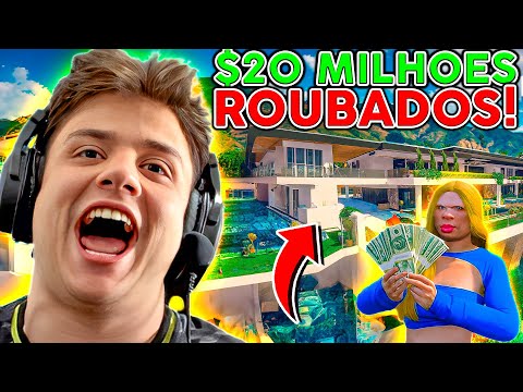 ROUBEl $20 MILHÕES NESSE GOLPE 😱 GTA RP (Paulinho o LOKO)